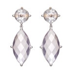 White Orchid Studio Sparkle and Jazz 1 Clear Quartz Gold Silver Earrings For Sale at 1stDibs White Orchid Studio Sparkle and Jazz... 