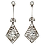 Art Deco Jewelry Pear Diamond - 388 For Sale on 1stDibs