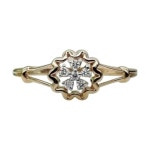 Solid 14k Rose Gold Diamond Ring - 2,775 For Sale on 1stDibs