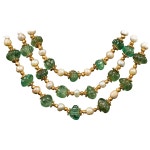 Three Strand Emerald Necklace Graduated Natural Mined Emeralds For Sale at 1stDibs Three Strand Emerald Necklace Graduated...