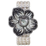 Stylish Wristwatch White and Black Diamond White Gold Quartz Movement For Sale at 1stDibs Stylish Wristwatch White and Black... 