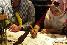 일본식 드로잉 기법 에테가미로 엽서 그림 그리기 - Airbnb