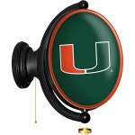 The Fan-Brand University of Miami Oval Rotating Lighted Sign | Academy