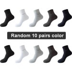 10/5Pairs 남성 대나무 양말 편안한 통기성 캐주얼 비즈니스 남성 승무원 양말 고품질 보증 Sox 남성 크기 38-44 - 플라이굿
