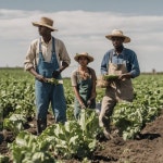 AI 이미지 생성기의 Farmworkers 프롬프트