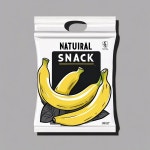 de platanos maduros de color blanco, amarillo claro y negro que tenga como nombre NATURAL SNACK - AI 이미지 생성기 프롬프트