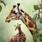 AI 이미지 생성기의 Giraffe 프롬프트