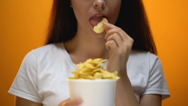 Girl Eating Chips, Artificial Flavors 스톡 동영상 비디오(100% 로열티 프리) 1023107209 | Shutterstock