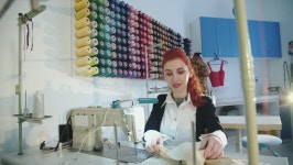 Happy Tailor Sewing Dress with 스톡 동영상 비디오(100% 로열티 프리) 1026766316 | Shutterstock