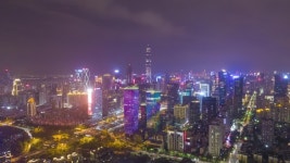 Shenzhen Urban Skyline at Night. 스톡 동영상 비디오(100% 로열티 프리) 1030352096 | Shutterstock