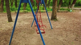 Childes swing in a play ground. Sports & Recreation Videos Childes swing in a play ground.