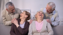 Cheerful Old Couples Laughing and 스톡 동영상 비디오(100% 로열티 프리) 1032763871 | Shutterstock