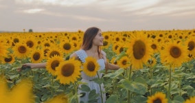 Happy Girl Whirls in a 스톡 동영상 비디오(100% 로열티 프리) 1037463947 | Shutterstock