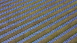Solar Panel Farm Seen from 스톡 동영상 비디오(100% 로열티 프리) 1038000383 | Shutterstock