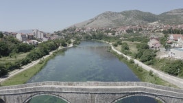 Aerial View of Arslanagic`s Bridge 스톡 동영상 비디오(100% 로열티 프리) 1044439324 | Shutterstock