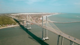 Aerial View of the Bridge 스톡 동영상 비디오(100% 로열티 프리) 1047542446 | Shutterstock