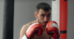 Boxer Man in Red Boxing 스톡 동영상 비디오(100% 로열티 프리) 1071507217 | Shutterstock