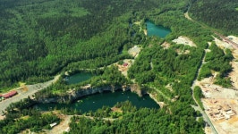 Ruskeala Mountain Park. a Large 스톡 동영상 비디오(100% 로열티 프리) 1075889909 | Shutterstock