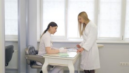 Cosmetologist and patient doing selfie with new lips Healthcare Videos | Creative Market Cosmetologist and patient doing selfie... 