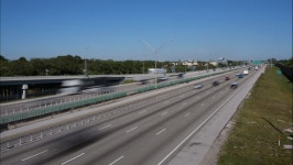Viewing freeway on overpass from behind fence Transportation Videos | Creative Market Viewing freeway on overpass from behind fence
