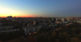 City ??at Sunset Aerial View 스톡 동영상 비디오(100% 로열티 프리) 13687568 | Shutterstock