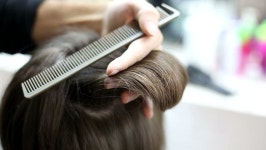 Barber Cuts Hair with Scissors 스톡 동영상 비디오(100% 로열티 프리) 20994544 | Shutterstock