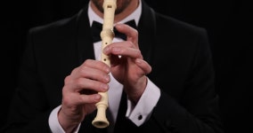 Flutist Man Playing Recorder Flute 스톡 동영상 비디오(100% 로열티 프리) 34592470 | Shutterstock