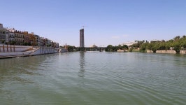 On the Guadalquivir River, Seville, 스톡 동영상 비디오(100% 로열티 프리) 7562374 | Shutterstock