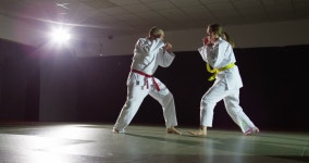 Two Martial Artists On a 스톡 동영상 비디오(100% 로열티 프리) 9507137 | Shutterstock