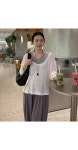 어리틀빗 meed deep u-neck tee (ivory) 린넨60