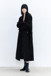 로브시스템 | [인사일런스우먼]빈티지 로브 더블 코트 BLACK [W CONCEPT]