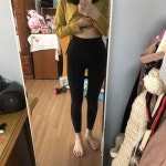 156에 2사이즈, 8.2부로 구매했어요! 키가 작아서 8.2부 샀는데 9부로 구매했어도 괜찮 REVIEW - 안다르 156에... 