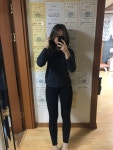 166/58-60정도 됩니당 사이즈 6에 9부 입었습니다 ! 와이존 전혀 안보이고 길이감도 딱 REVIEW - 안다르 166/58-60정도... 