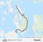 530 Route: Schedules, Stops & Maps - Bekkjarvik Via O/ Husavik (Updated)