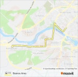 11 Route: Schedules, Stops & Maps - Buenos Aires (Updated)