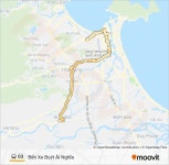 03 Route: Schedules, Stops & Maps - Bến Xe Buýt Ái Nghĩa (Updated)