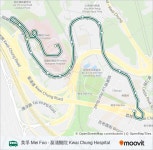 90a路線：時刻表，站點和地圖-美孚 Mei Foo （更新）