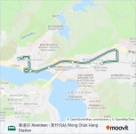 4m路線：時刻表，站點和地圖-香港仔(南寧街) Aberdeen (Nam Ning Street) （更新）