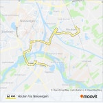 44 Route: Schedules, Stops & Maps - Houten Via Nieuwegein (Updated)