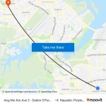 Ang Mo Kio Ave 3 - Daikin SPore (66341) to Republic Polytechnic with public transportation