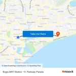 Bugis MRT Station to Parkway Parade with public transportation