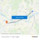 구리시, 경기도 to 구로구, 서울시 with public transportation