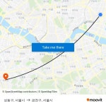 성동구, 서울시 to 금천구, 서울시 with public transportation