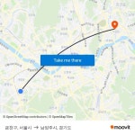 금천구, 서울시 to 남양주시, 경기도 with public transportation