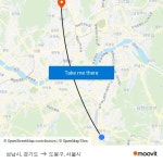 성남시, 경기도 to 도봉구, 서울시 with public transportation