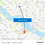 마포구, 서울시 to 동작구, 서울시 with public transportation