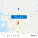 동두천시, 경기도 to 서초구, 서울시 with public transportation