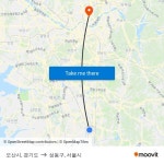 오산시, 경기도 to 성동구, 서울시 with public transportation