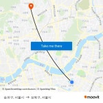 송파구, 서울시 to 성북구, 서울시 with public transportation