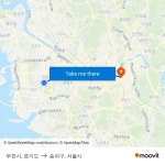부천시, 경기도 to 송파구, 서울시 with public transportation